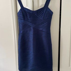 BCBGMaxAzria Navy Blue Rivas Bandage Dress 12